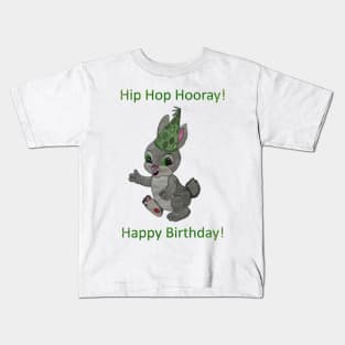 Hip Hop Hooray!  Birthday Bunny Kids T-Shirt